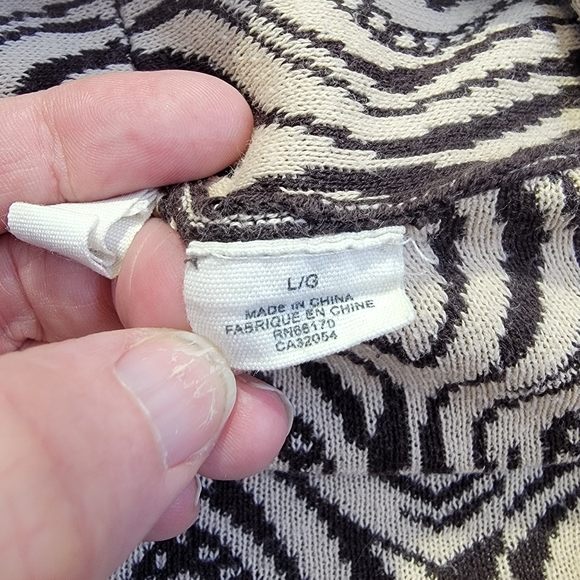 MOTH Anthropologie The Eyes Have It Brown And Cream Open Knit Cardigan Size L - Picture 10 of 11